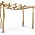 Robinia pergola geschuurd (diepte x breedte)  300x300cm met 4 staanders