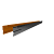 Flexline 100 x 2200mm Corten incl. 3 platte grondpennen en verbindingsplaat