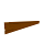 Rigidline 100 x 2200 mm. Corten incl. 3 platte grondpennen en verbindingsplaat