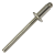 RVS popnagel 50 stuks per zakje