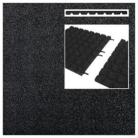 Rubbertegel 100x100x4.5 cm zwart 