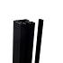 Aluminium paal incl. 1 afdichtprofiel en startblokjes zwart 9005 75x75x3200mm(per 50st)