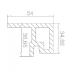 Legro AC10 Rhombus aansluitprofiel 6x4,3x360 cm (w.m.60x35) Burned Wood