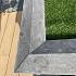 Muur-afdekband blue moon honed linea 100x15x3/8cm, gezoet met facet