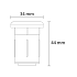 Topo rondom zwart grondspot | warmwit | 0,2 watt 12 volt