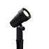 Mafra rechte kap zwart prikspot | warmwit | 1,5 watt 12 volt
