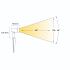 Mafra rechte kap zwart prikspot | warmwit | 1,5 watt 12 volt