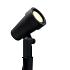 Nisa rechte kap zwart prikspot | warmwit | 6 watt | dimbaar 12 volt