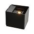 Tolosa vierkant zwart wandlamp | up & down | warmwit | 2 x 4 watt | dimbaar 12 volt