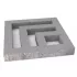 Oud hollands grasbetontegel leaf 80x80x10 cm grijs