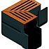 ACO Slimline hoekstuk incl. corten rooster