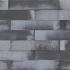 Patioblok strak 60x12x12 cm Grijs/zwart