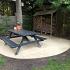 Flexline 100 x 2200 mm. Corten incl. 3 platte grondpennen en verbindingsplaat