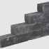 Blockstone small black 12x12x60cm