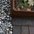 Rigidline 100 x 2200 mm. Corten incl. 3 platte grondpennen en verbindingsplaat